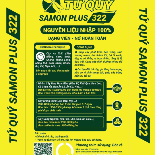 Phân hữu cơ Tứ Quý SAMON PLUS 322